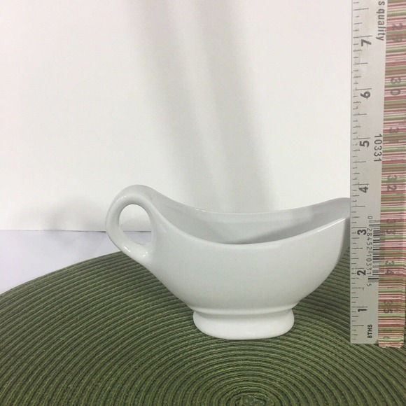 Classic Gravy Set Boat Matching 2 Pcs White Holiday Thanksgiving Party - Picture 4 of 5